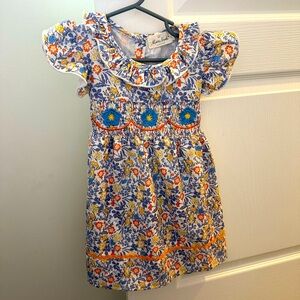Spring machine smocked dress